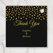 Obrigado Confete de Ouro Moderno