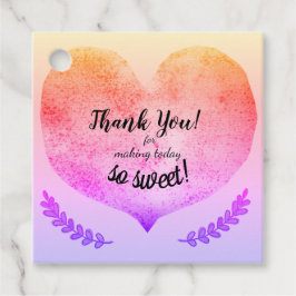 Etiquetas Para Lembrancinhas Obrigado Coração Brilhante