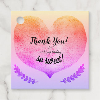Etiquetas Para Lembrancinhas Obrigado Coração Brilhante