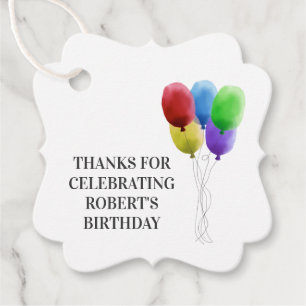 Etiquetas Para Lembrancinhas Obrigado da festa de aniversário você Tag do