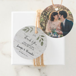 Etiquetas Para Lembrancinhas Obrigado de casamento de fotos de monograma russo
