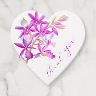Etiquetas Para Lembrancinhas obrigado de casamento de orquídea roxa