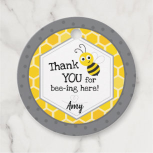 Etiquetas Para Lembrancinhas Obrigado estando aqui - Bumble a abelha