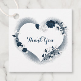 Etiquetas Para Lembrancinhas obrigado floral branco e marinho