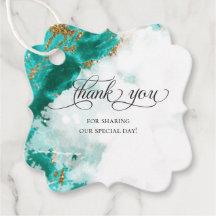 OBRIGADO, MARCA DE FAVOR | Turquoise Watercolor Ge