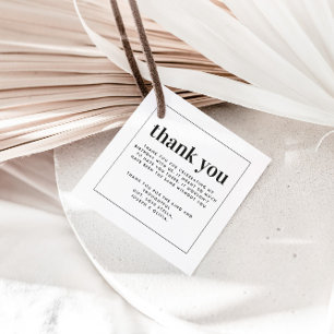 Etiquetas Para Lembrancinhas Obrigado moderno de aniversário de tipografia simp