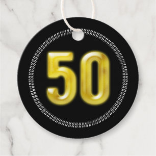 Etiquetas Para Lembrancinhas obrigado negro de ouro de 50 anos, você é cinque