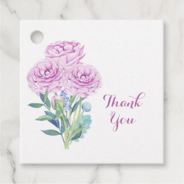 Etiquetas Para Lembrancinhas Obrigado noiva personalizado Ranunculus & Anemones