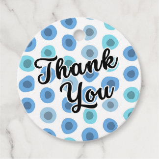 Etiquetas Para Lembrancinhas Obrigado Padrão de Forma Geométrica Azul