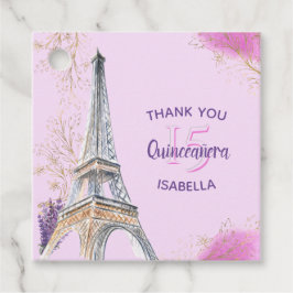 Etiquetas Para Lembrancinhas Obrigado Paris Eiffel Tower Pink Quinceanera