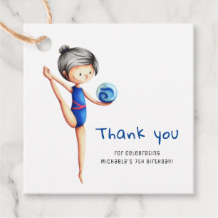 Etiquetas Para Lembrancinhas Obrigado pelo Aniversário de Ginástica da Menina M