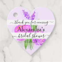 Obrigado pelo Chá de Noiva com Flores Rosas Lavand