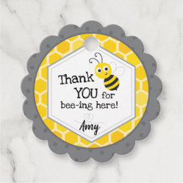 Etiquetas Para Lembrancinhas Obrigado por estar aqui - Bumble Bee
