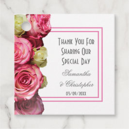 Etiquetas Para Lembrancinhas Obrigado rosa rosa rosa-rosa do casamento