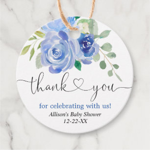 Etiquetas Para Lembrancinhas obrigado verde-azul floral branco você favorece a