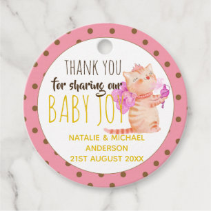 Etiquetas Para Lembrancinhas Obrigados De Gatos Da Princesa primeiro aniversari