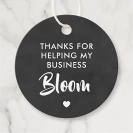 Etiquetas Para Lembrancinhas Obrigados para Ajudar minha empresa Bloom Gift Tag