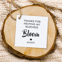 Obrigados para Ajudar minha empresa Bloom Gift Tag