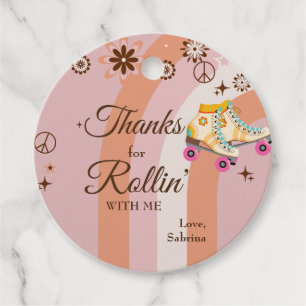 Etiquetas Para Lembrancinhas Obrigados para Rollin' com meu rolo Skate Aniversá