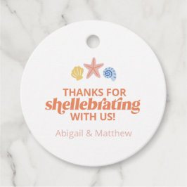 Etiquetas Para Lembrancinhas Obrigados para Shellabrating Pastel Seashell
