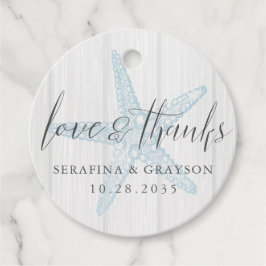 Etiquetas Para Lembrancinhas Obrigados Rustic Beach Starfish