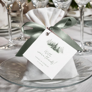 Etiquetas Para Lembrancinhas Obrigados Rustic Casamento no inverno Forest ID104