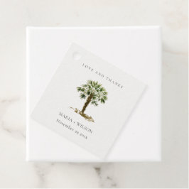 Etiquetas Para Lembrancinhas Obrigados Rustic Tropical Beach Palm Tree Wed