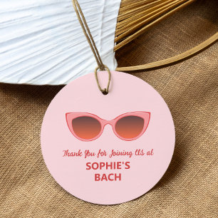 Etiquetas Para Lembrancinhas Óculos de sol Pink Sunnies, estilo cat eye, tons f