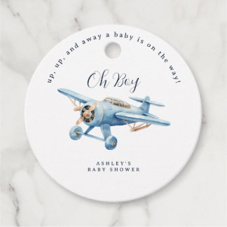 Etiquetas Para Lembrancinhas Oh Boy! Adventure Awaits Airplane Boy Baby Shower