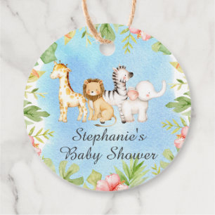 Etiquetas Para Lembrancinhas Oh, Chá de fraldas da Selva de Bebê Favorece a E