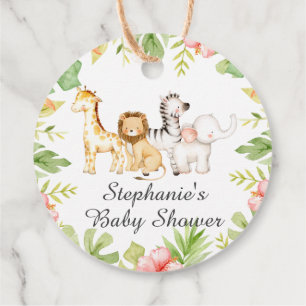 Etiquetas Para Lembrancinhas Oh, Chá de fraldas da Selva de Bebê Favorece a Eti