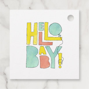Etiquetas Para Lembrancinhas Olá Baby Balloon Bem-vindo ao Newborn
