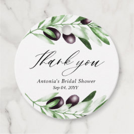 Etiquetas Para Lembrancinhas Olive Branch Bridal Shower Clássico Circular Adesi