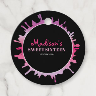 Etiquetas Para Lembrancinhas Ombre Splatter Sweet Sessenta E Dezesseis 16 Favor