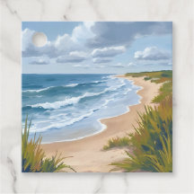 Ondas do Oceano | Pintura Costeira de Praia