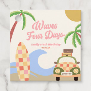 Etiquetas Para Lembrancinhas Ondas Festa de Aniversário de Quatro Dias Surf Con