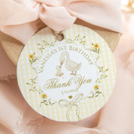 Etiquetas Para Lembrancinhas One Silly Goose Gender neutral Gingham Thank you