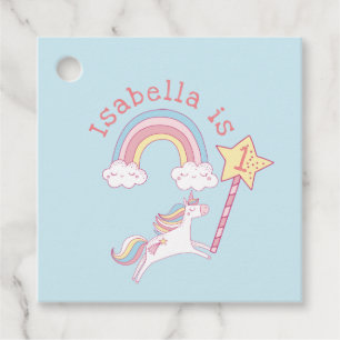 Etiquetas Para Lembrancinhas Ontem de Magia do Unicorn Colorida Personalizável