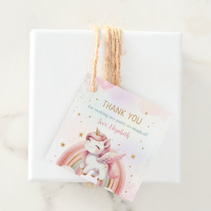 Etiquetas Para Lembrancinhas Ontem, Unicorn Rainbow Pink Dourado Pastel