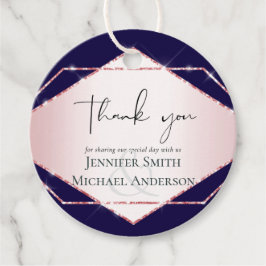 Etiquetas Para Lembrancinhas Orçamento Olhar de Folha Dourada Rosa Geométrico C