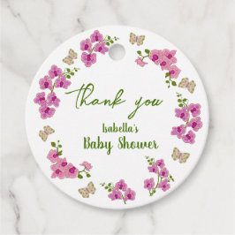 Etiquetas Para Lembrancinhas Orquídeas Chá de fraldas de pinos roxos de borbole