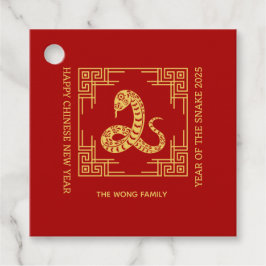 Etiquetas Para Lembrancinhas Ouro Cobra Vermelho de Quadro de Ornamento Grego