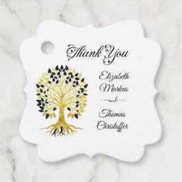 Etiquetas Para Lembrancinhas Ouro de Casamento Sofisticado do Eterno de Vida