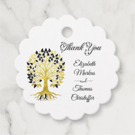 Etiquetas Para Lembrancinhas Ouro de Casamento Sofisticado do Eterno de Vida