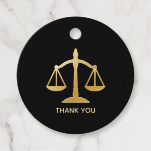 Etiquetas Para Lembrancinhas Ouro do Tema da Lei de Justiça