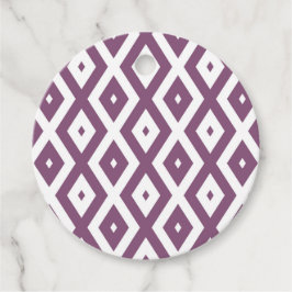 Etiquetas Para Lembrancinhas Padrão de diamante branco e Mauve