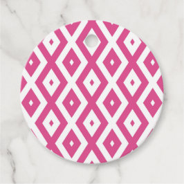 Etiquetas Para Lembrancinhas Padrão de diamante rosa e branco