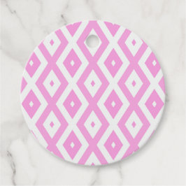 Etiquetas Para Lembrancinhas Padrão de diamante rosa e branco