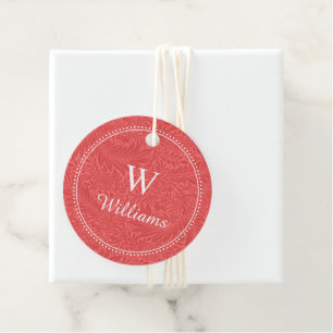 Etiquetas Para Lembrancinhas Padrão de Flor Personalizado Vermelho Larkspur Vi