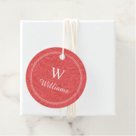 Etiquetas Para Lembrancinhas Padrão de Flor Personalizado Vermelho Larkspur Vin